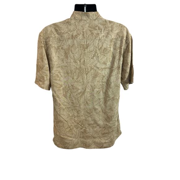 Moda Campia Men’s Hawaiian Button Down Shirt, Mustard Color, M - Picture 2 of 5